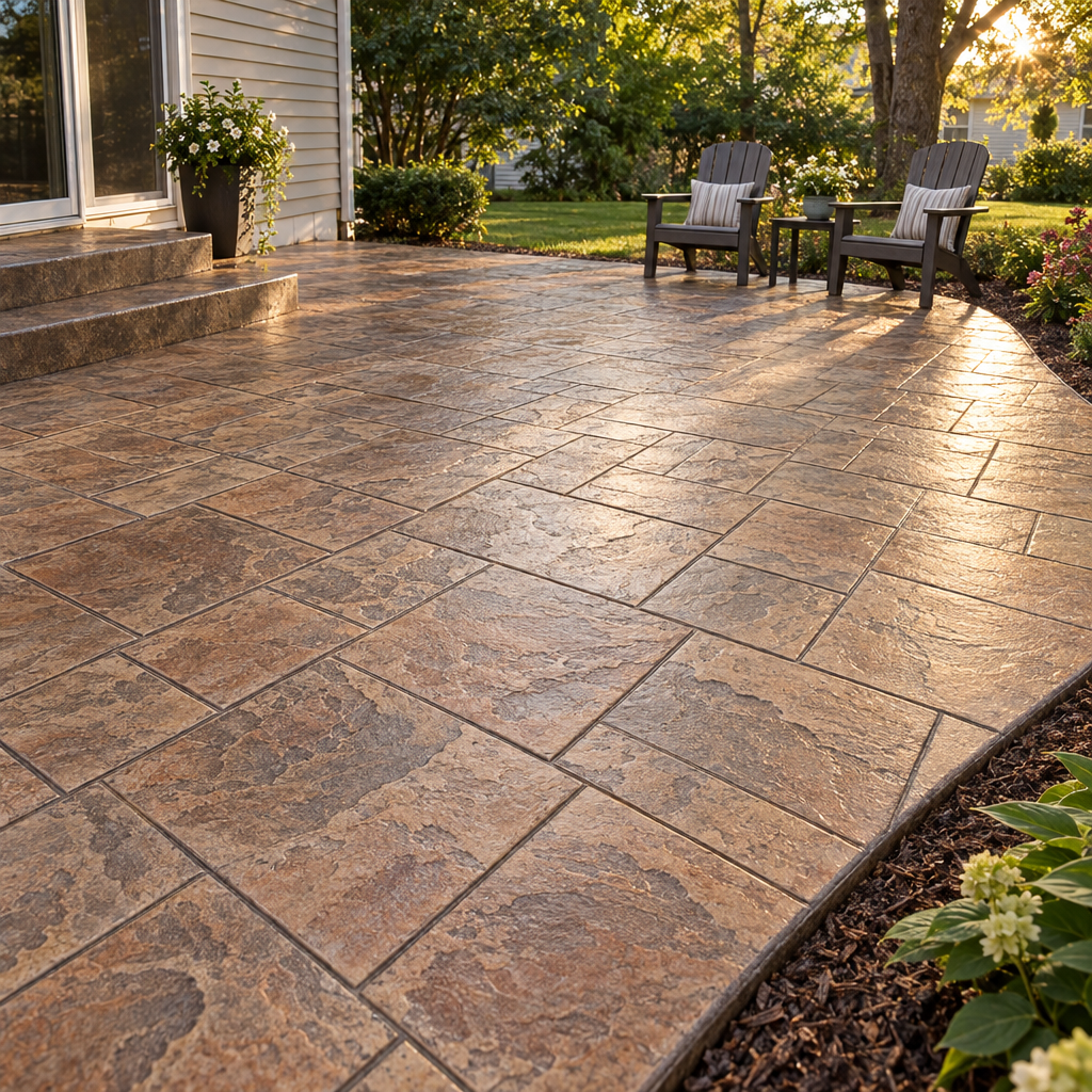 stamped concrete in Bridgeport